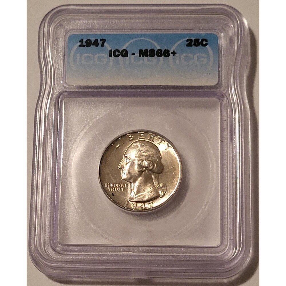 1947 Washington Quarter Unc MS66+ ICG